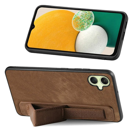 For Samsung Galaxy A06 Case Wristband Leather + TPU Phone Cover