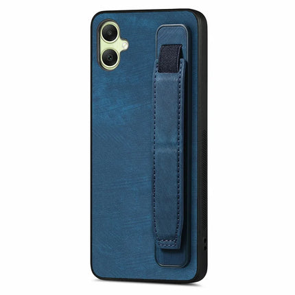 For Samsung Galaxy A06 Case Wristband Leather + TPU Phone Cover - Blue