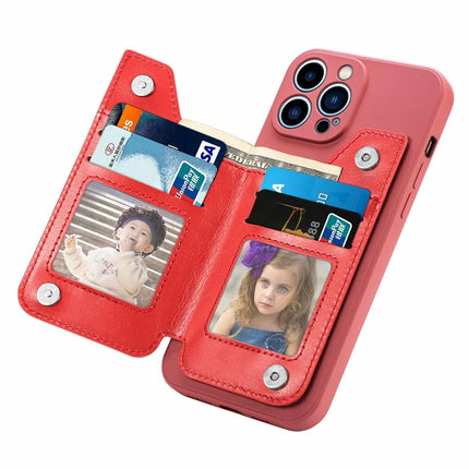 For iPhone 16 Pro Max Case PU Leather+TPU Phone Cover with Zipper Pocket Wallet