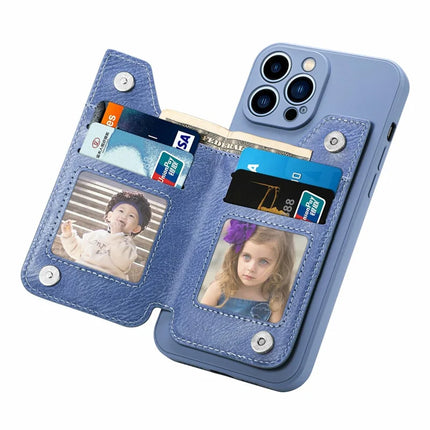 For iPhone 16 Pro Max Case PU Leather+TPU Phone Cover with Zipper Pocket Wallet
