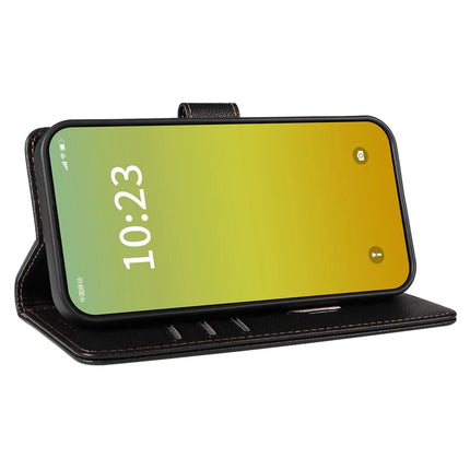 For iPhone 13 Pro Max Leather Case Litchi Texture RFID Blocking Wallet Stand Phone Cover
