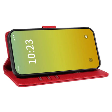 For iPhone 13 Leather Case Litchi Texture RFID Blocking Wallet Stand Phone Cover