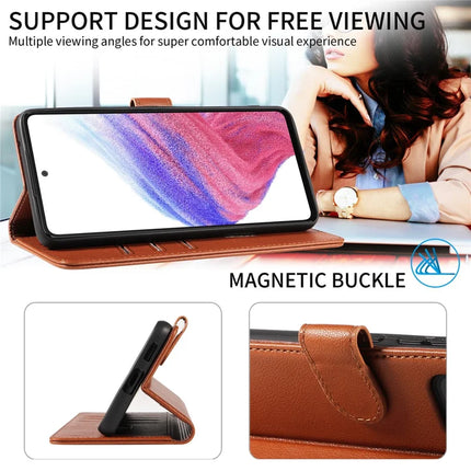 For Samsung Galaxy A53 5G Leather Case Litchi Texture RFID Blocking Wallet Stand Phone Cover