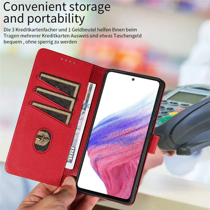 For Samsung Galaxy A53 5G Leather Case Litchi Texture RFID Blocking Wallet Stand Phone Cover