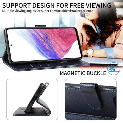 For Samsung Galaxy A53 5G Leather Case Litchi Texture RFID Blocking Wallet Stand Phone Cover