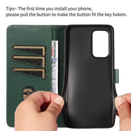 For Samsung Galaxy A53 5G Leather Case Litchi Texture RFID Blocking Wallet Stand Phone Cover