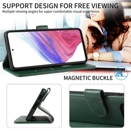 For Samsung Galaxy A53 5G Leather Case Litchi Texture RFID Blocking Wallet Stand Phone Cover