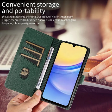 For Samsung Galaxy S23 FE Leather Case Litchi Texture RFID Blocking Wallet Stand Phone Cover
