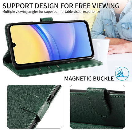 For Samsung Galaxy S23 FE Leather Case Litchi Texture RFID Blocking Wallet Stand Phone Cover