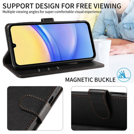 For Samsung Galaxy S23 FE Leather Case Litchi Texture RFID Blocking Wallet Stand Phone Cover
