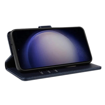 For Samsung Galaxy S23 Leather Case Litchi Texture RFID Blocking Wallet Stand Phone Cover