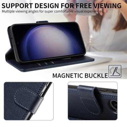 For Samsung Galaxy S23 Leather Case Litchi Texture RFID Blocking Wallet Stand Phone Cover