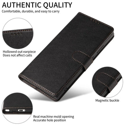 For Samsung Galaxy S23 Ultra Leather Case Litchi Texture RFID Blocking Wallet Stand Phone Cover