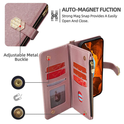 For Samsung Galaxy A05 4G Case Cross Texture PU Leather+TPU Wallet Phone Cover with Strap