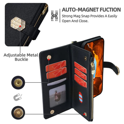 For Samsung Galaxy A05 4G Case Cross Texture PU Leather+TPU Wallet Phone Cover with Strap