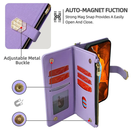 For Motorola Edge 50 Neo 5G / Moto S50 5G / Thinkphone 25 5G Case Cross Texture PU Leather+TPU Wallet Phone Cover with Strap