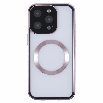 For iPhone 16 Pro Max Case Double Sides Tempered Glass Phone Cover Compatible with MagSafe Full Protector