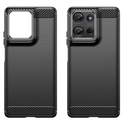 For Motorola Moto G75 5G Case Carbon Fiber Texture TPU Brushed Phone Cover