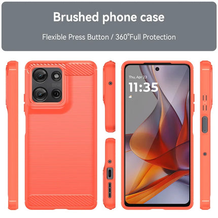 For Motorola Moto G75 5G Case Carbon Fiber Texture TPU Brushed Phone Cover