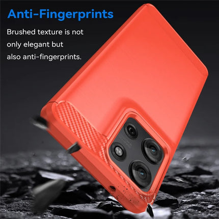 For Motorola Moto G75 5G Case Carbon Fiber Texture TPU Brushed Phone Cover