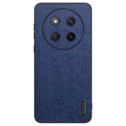For Honor X60 Pro 5G Case Wood Texture PU Leather Coated PC+TPU Phone Cover - Blue