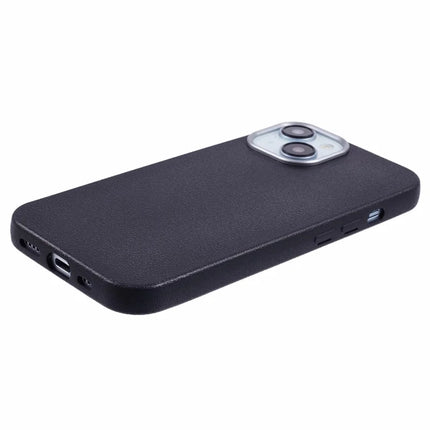 For iPhone 13 Case Electroplating Lens Frame Textured TPU Shockproof Phone Cover