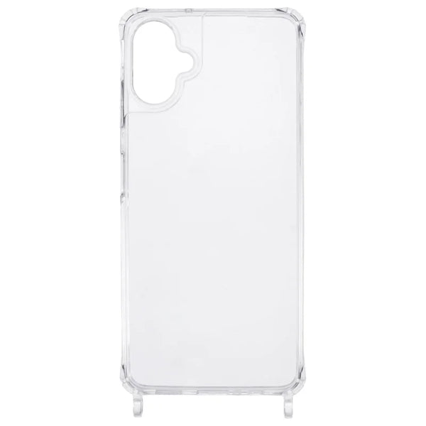 ShopCaseCart Slim Durable Samsung Galaxy A06 Protective cover PC+TPU 1.5mm Clear Phone Guard with Lanyard Holes