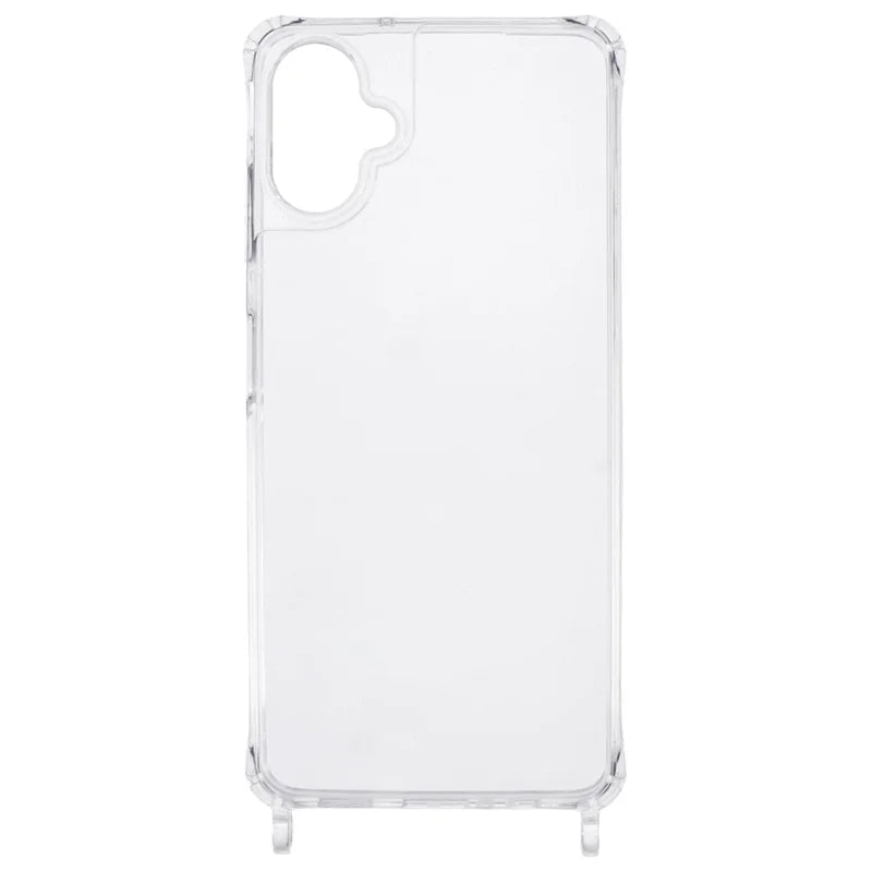 ShopCaseCart Slim Durable Samsung Galaxy A06 Protective cover PC+TPU 1.5mm Clear Phone Guard with Lanyard Holes