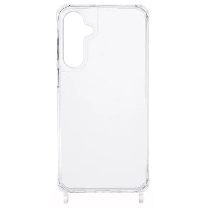 For Samsung Galaxy A15 4G / 5G Case PC+TPU 1.5mm Clear Phone Cover with Lanyard Holes