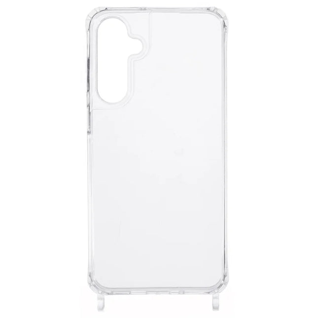 For Samsung Galaxy A15 4G / 5G Case PC+TPU 1.5mm Clear Phone Cover with Lanyard Holes