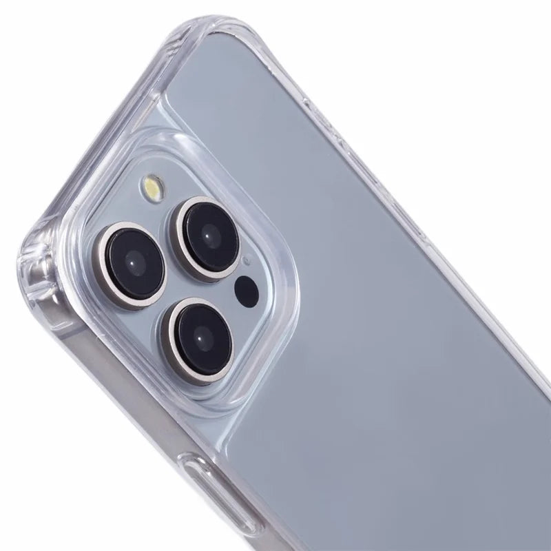 ShopCaseCart Slim Durable iPhone 15 Pro Protective cover PC+TPU 1.5mm Clear Phone Guard with Lanyard Holes