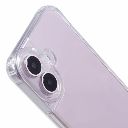 For iPhone 16 Plus Case PC+TPU 1.5mm Clear Phone Cover with Lanyard Holes