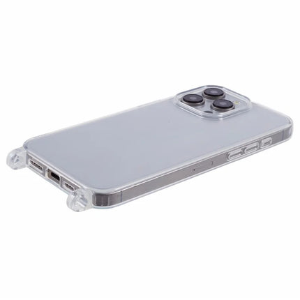 ShopCaseCart Model Case  For  iPhone 15 Pro Max Case TPU 1.8mm Clear Phone Cover with Lanyard Holes