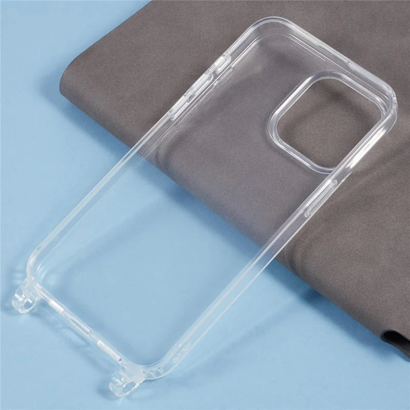 ShopCaseCart Slim Lightweight iPhone 15 Pro Max Protective cover TPU 1.8mm Clear Phone Guard with Lanyard Holes