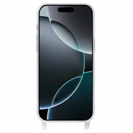 For iPhone 16 Pro Max Case TPU 1.8mm Clear Phone Cover with Lanyard Holes