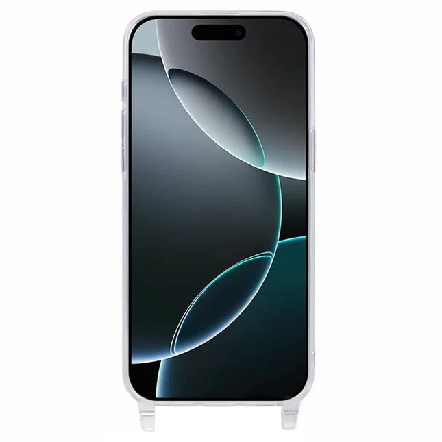 For iPhone 16 Pro Max Case TPU 1.8mm Clear Phone Cover with Lanyard Holes
