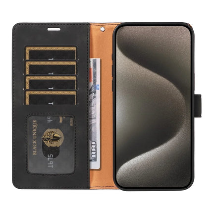 For iPhone 13 Pro Max Case RFID Blocking Wallet Stand Leather Flip Phone Cover with Slim Strap