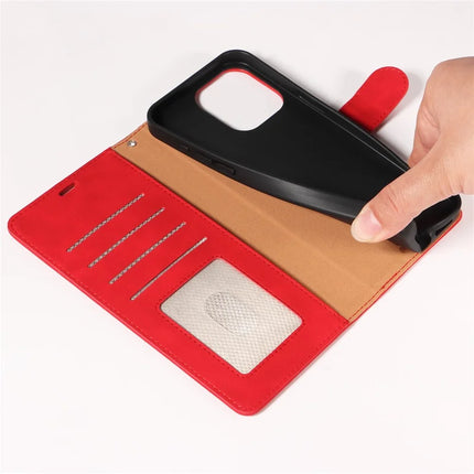 For iPhone 13 Pro Max Case RFID Blocking Wallet Stand Leather Flip Phone Cover with Slim Strap