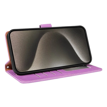 For iPhone 13 Pro Max Case RFID Blocking Wallet Stand Leather Flip Phone Cover with Slim Strap