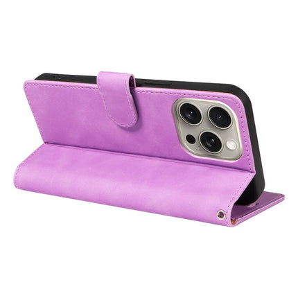 For iPhone 13 Pro Max Case RFID Blocking Wallet Stand Leather Flip Phone Cover with Slim Strap