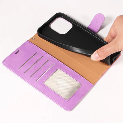 For iPhone 13 Pro Max Case RFID Blocking Wallet Stand Leather Flip Phone Cover with Slim Strap