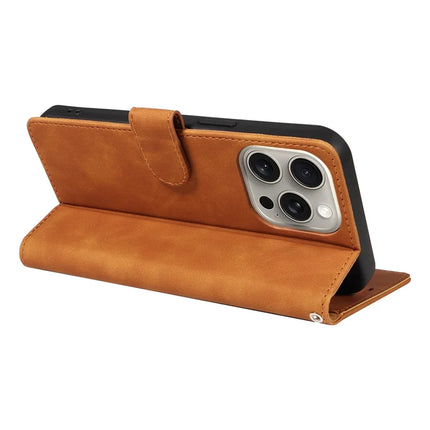 For iPhone 13 Pro Max Case RFID Blocking Wallet Stand Leather Flip Phone Cover with Slim Strap