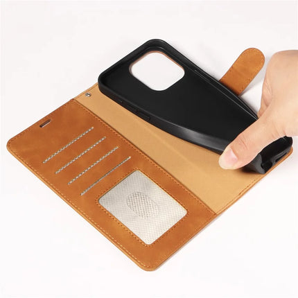 For iPhone 13 Pro Max Case RFID Blocking Wallet Stand Leather Flip Phone Cover with Slim Strap