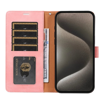 For iPhone 13 Pro Max Case RFID Blocking Wallet Stand Leather Flip Phone Cover with Slim Strap