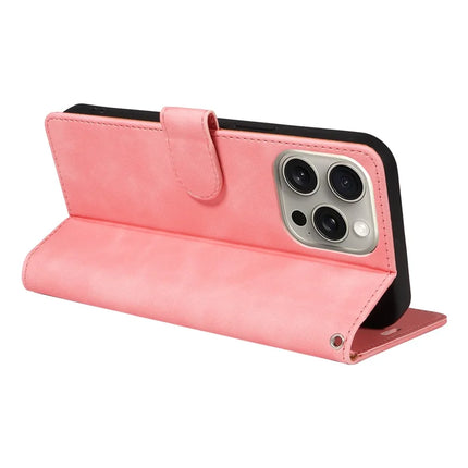 For iPhone 13 Pro Max Case RFID Blocking Wallet Stand Leather Flip Phone Cover with Slim Strap