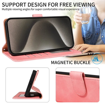 For iPhone 13 Pro Max Case RFID Blocking Wallet Stand Leather Flip Phone Cover with Slim Strap