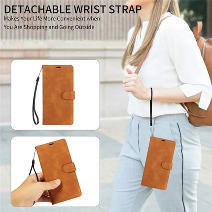 For iPhone 16 Pro Max Case RFID Blocking Wallet Stand Leather Flip Phone Cover with Slim Strap
