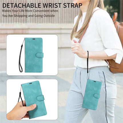 For iPhone 16 Pro Max Case RFID Blocking Wallet Stand Leather Flip Phone Cover with Slim Strap