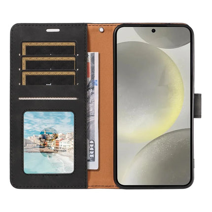 For Samsung Galaxy S23 FE Case RFID Blocking Wallet Stand Leather Flip Phone Cover with Slim Strap