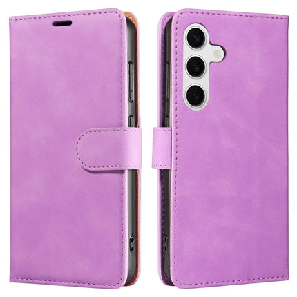 For Samsung Galaxy S23 FE Case RFID Blocking Wallet Stand Leather Flip Phone Cover with Slim Strap - Purple